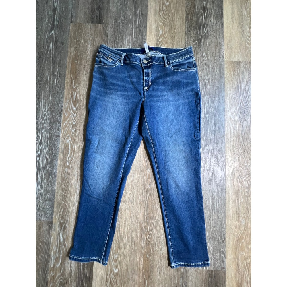 Apt. 9 Ankle Jeans Womens 12 Blue Medium Wash Mid Rise Stretch Denim Pants